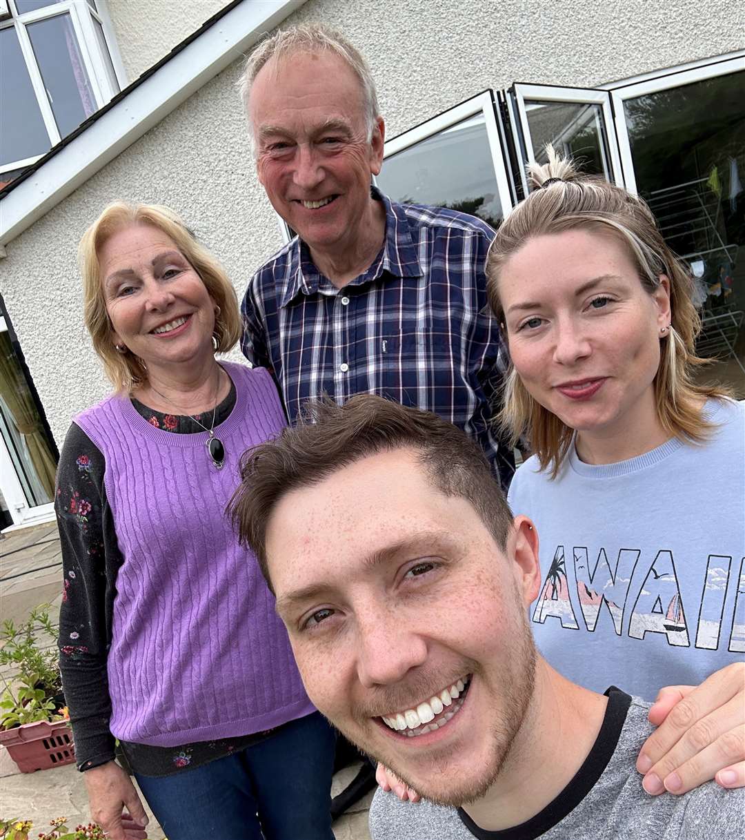 Bec and Sam moved back in with Bec's parents in Herne Bay after they struggled to save up for a house of their own. Picture: Bec Bartley