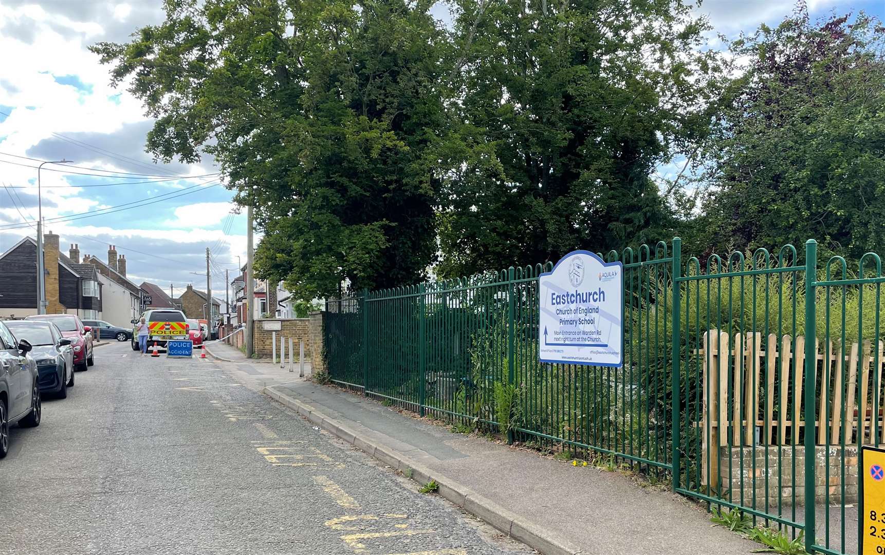 Eastchurch Primary School in Warden Road went into lockdown during the incident. Picture: Joe Crossley