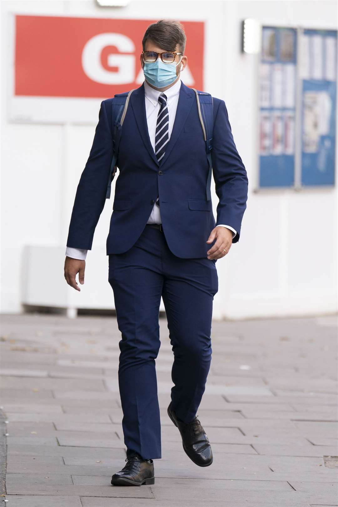 Serving Metropolitan Police Pc William Neville arriving at Westminster Magistrates’ Court (Kirsty O’Connor/PA)