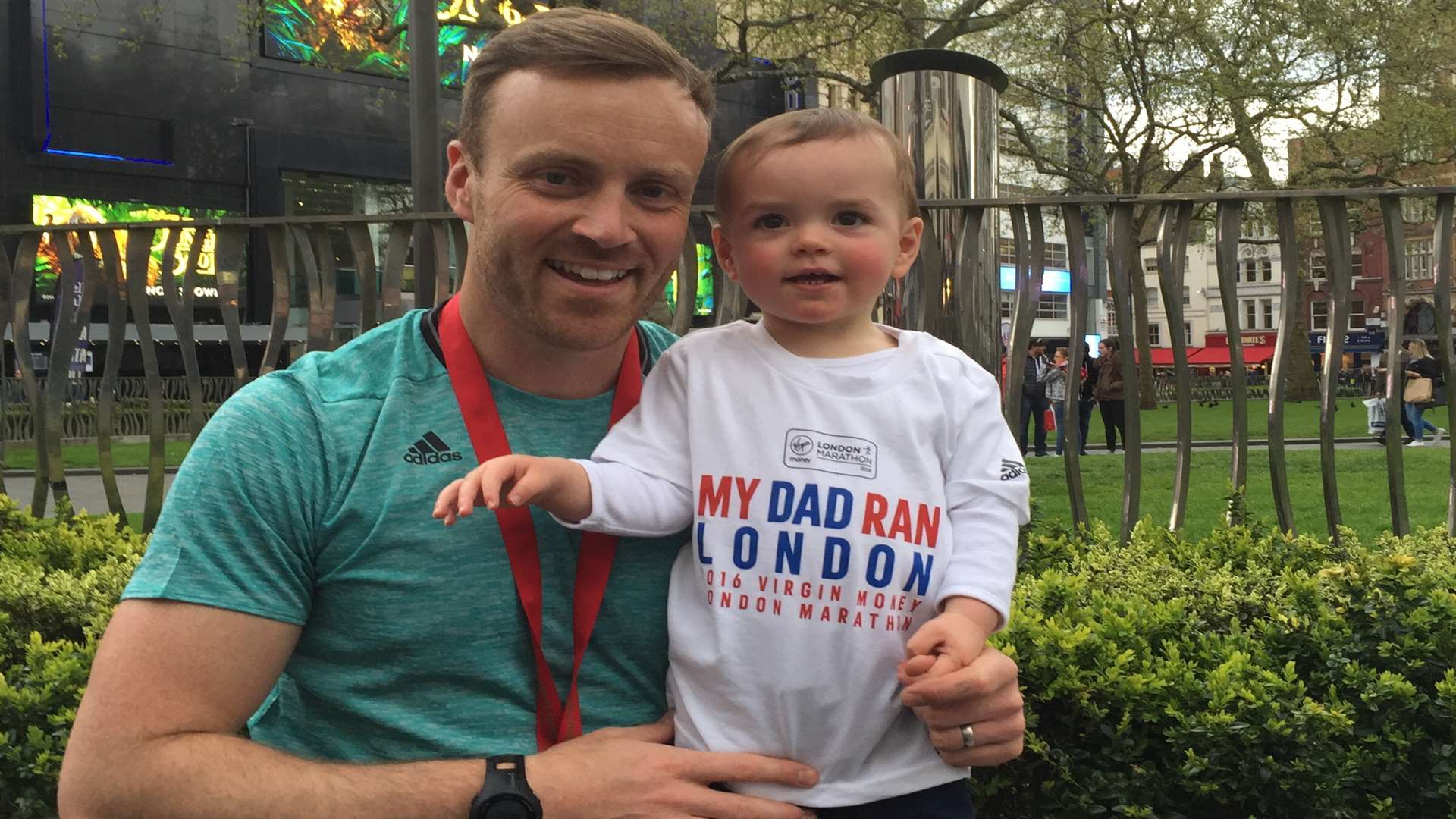 It was the third time Adam has taken part in the London Marathon