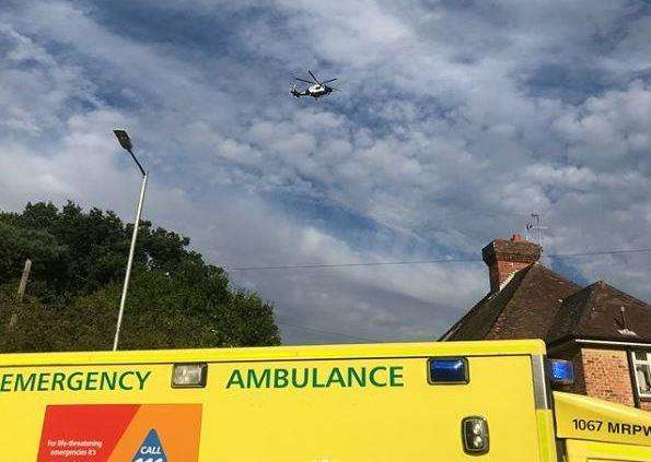 A man suffered a serious injury after a crash between two cars in Forest Road, Tunbridge Wells. Picture: Jody Lloyd