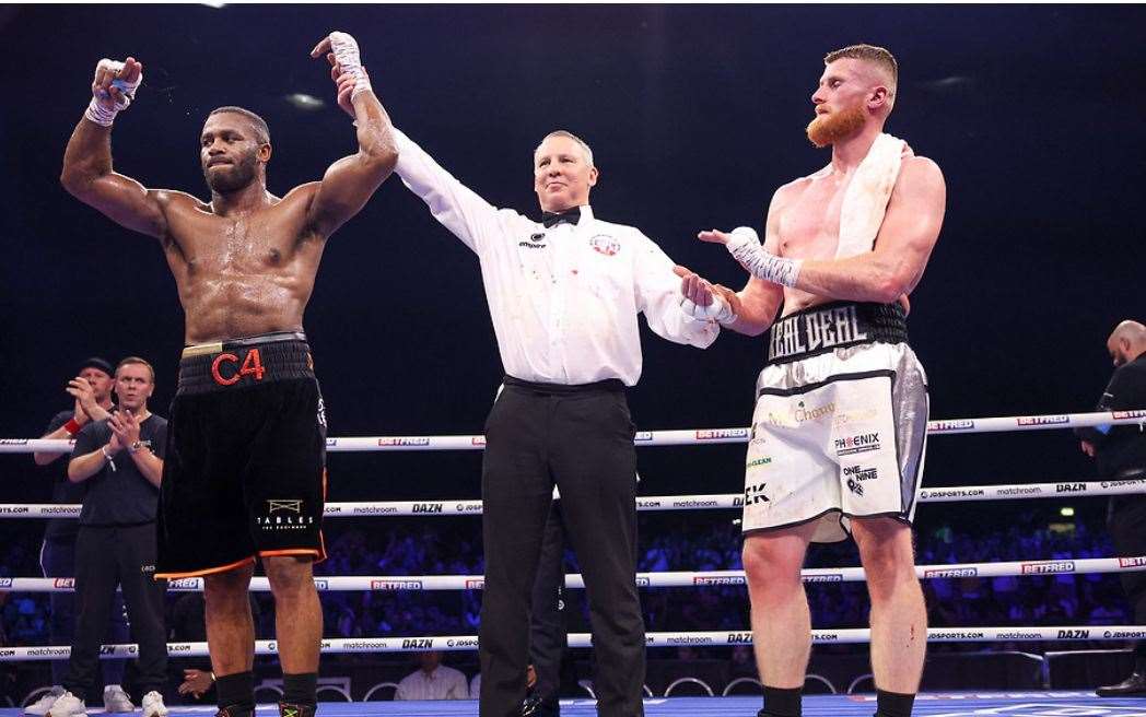 Cheavon Clarke beats David Jamieson inside five rounds at Wembley Arena Picture: Matthew Pover/Matchroom