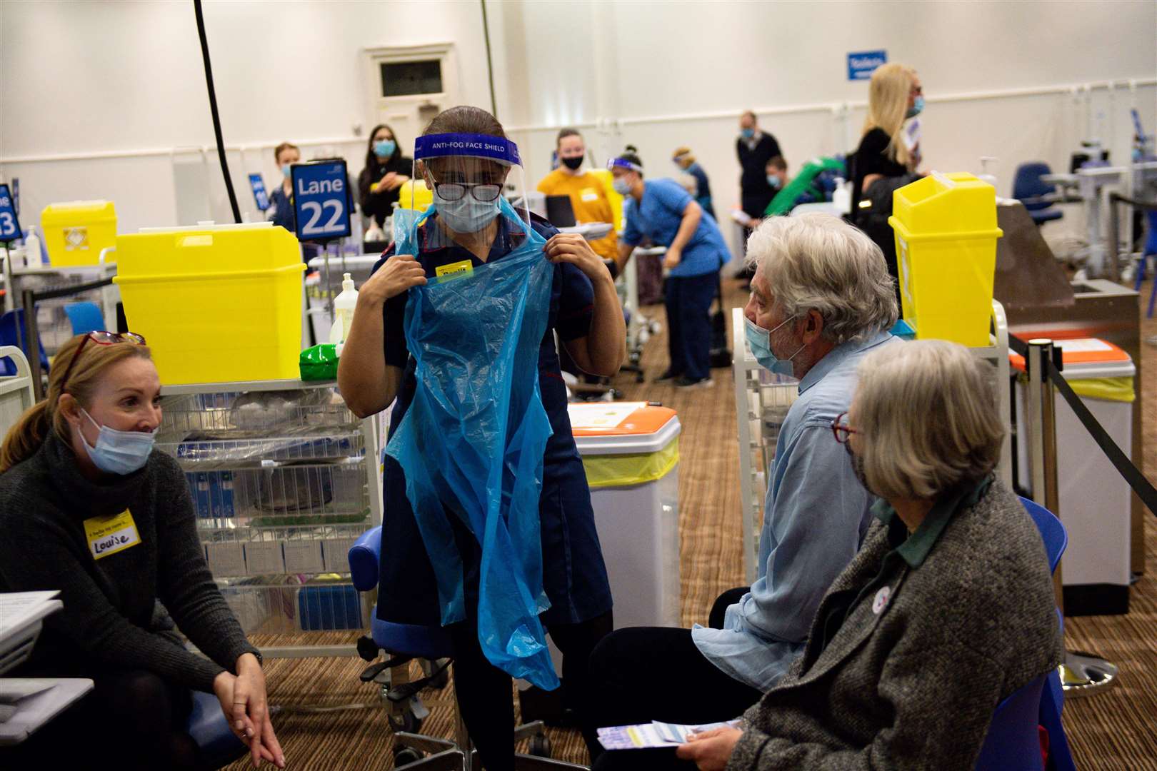 A seven-day vaccination centre has been set up at Villa Park in Birmingham, the home of Premier League club Aston Villa (Jacob King/PA)