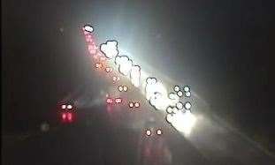 Police were called to a multi-vehicle crash on the M2 Picture: Highways England