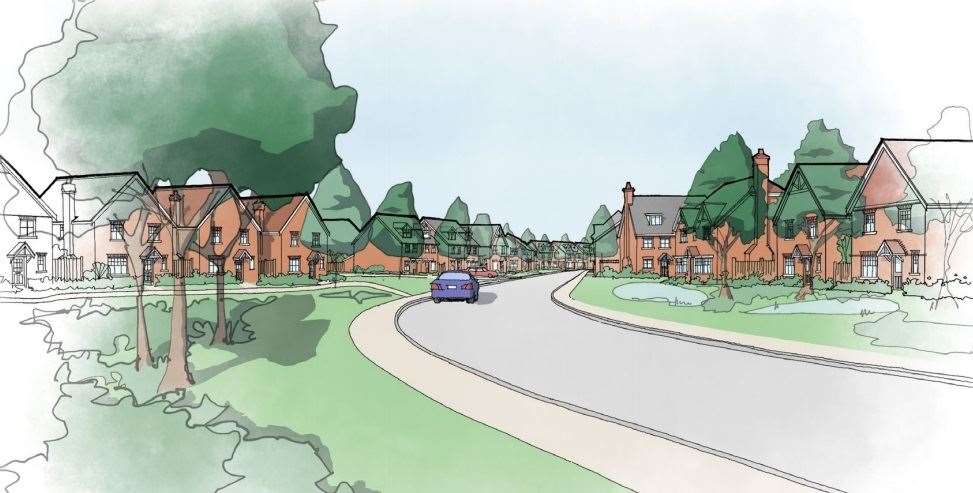 An artist's impression of how the Strode Farm scheme is set to look