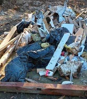 The second lot of rubbish dumped the cemetery