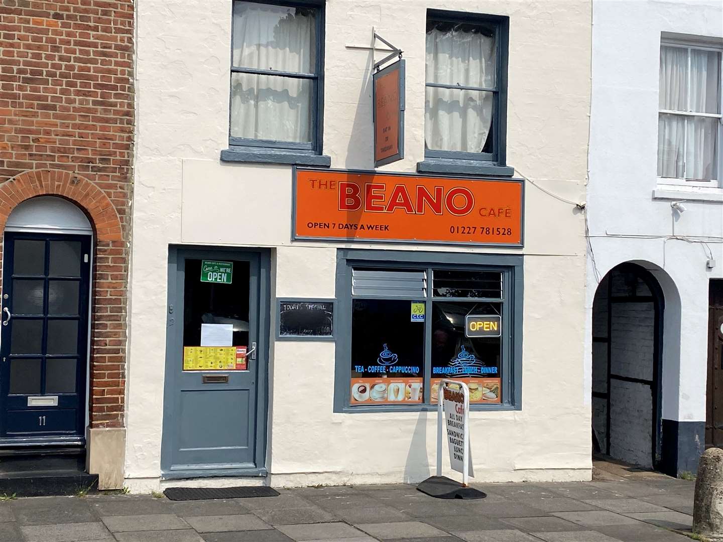 The Beano Cafe is now a much more sombre colour and has a new sign