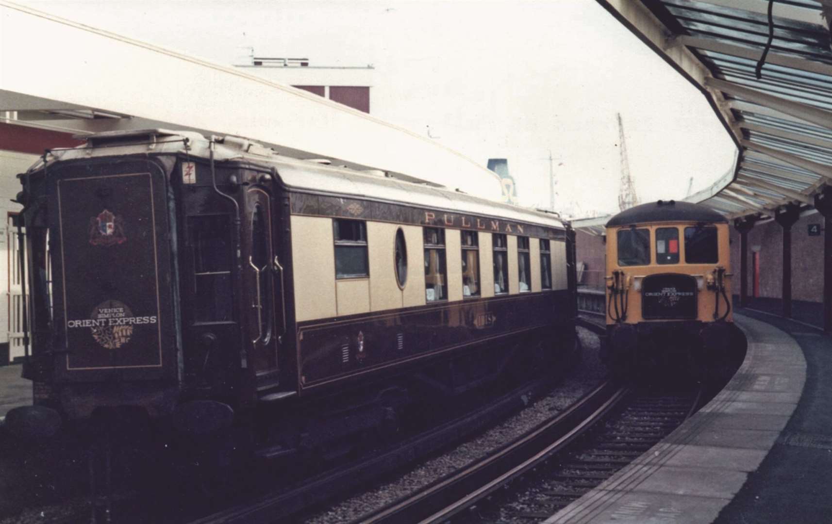The Orient Express at Folkestone's Harbour Station in the 1980s. All pictures from Alan Taylor's new book, Lost Folkestone