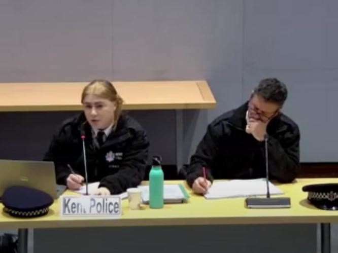 From left: PC Carrie Knight and PC Andre Smuts at the hearing. Picture: Gravesham Borough Council