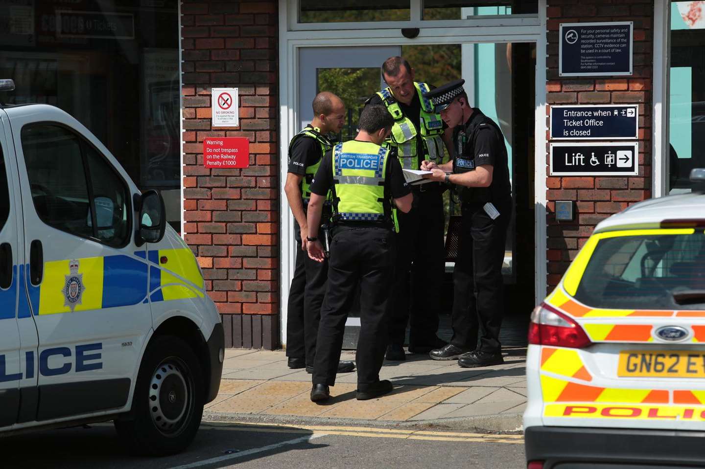 Officers at Staplehurst station