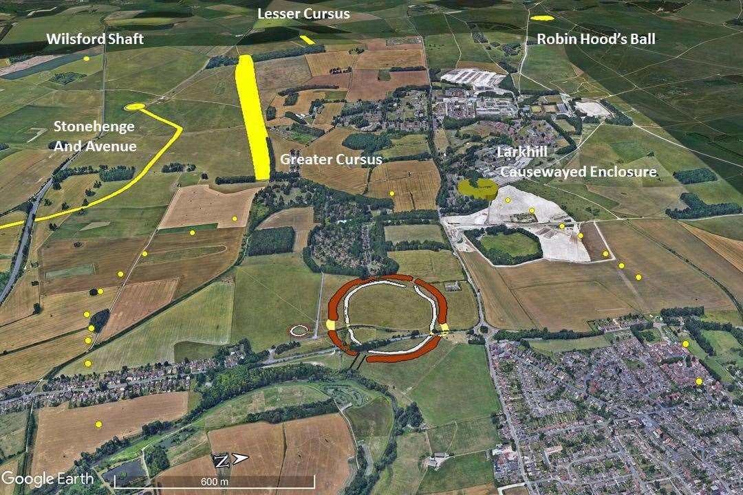 A map of the site showing where the new circle was discovered (University of St Andrews/PA)