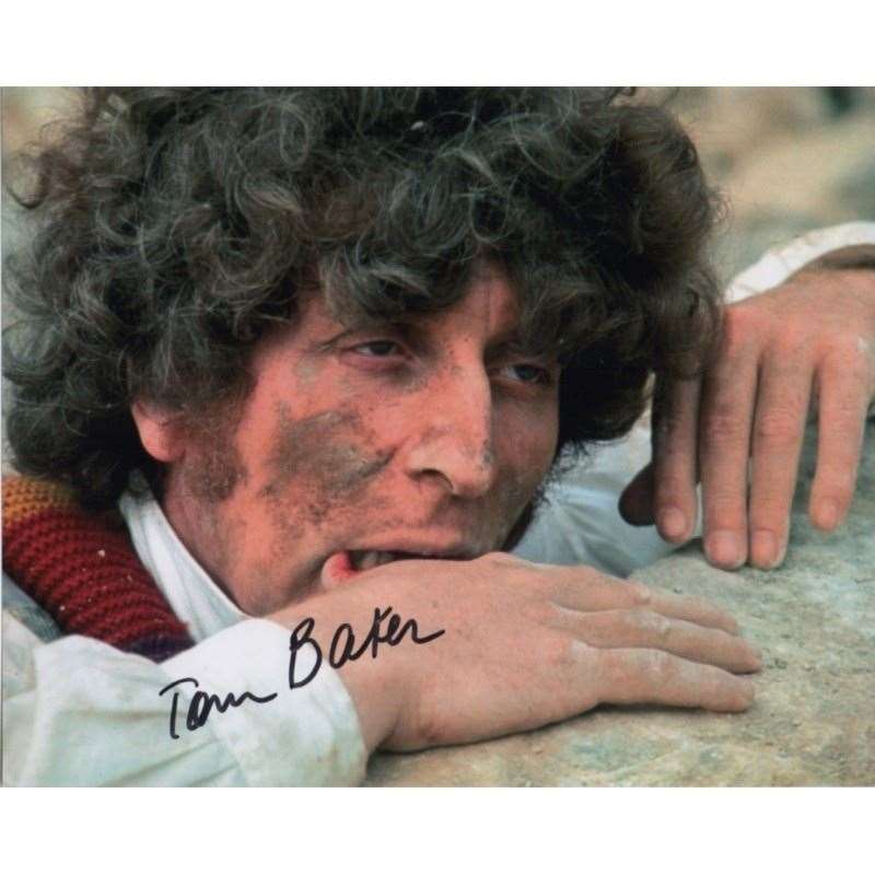 A signed photo of Doctor Who star Tom Baker