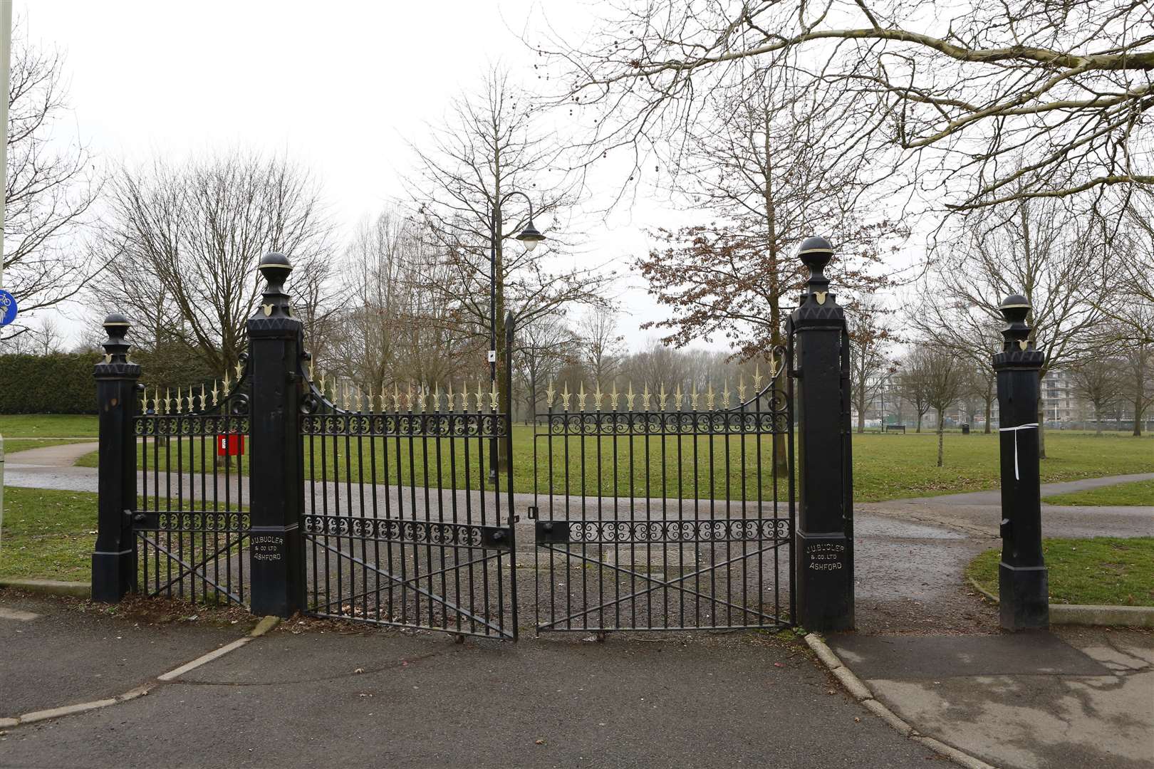 The entrance to Victoria Park in Ashford. Picture: Andy Jones