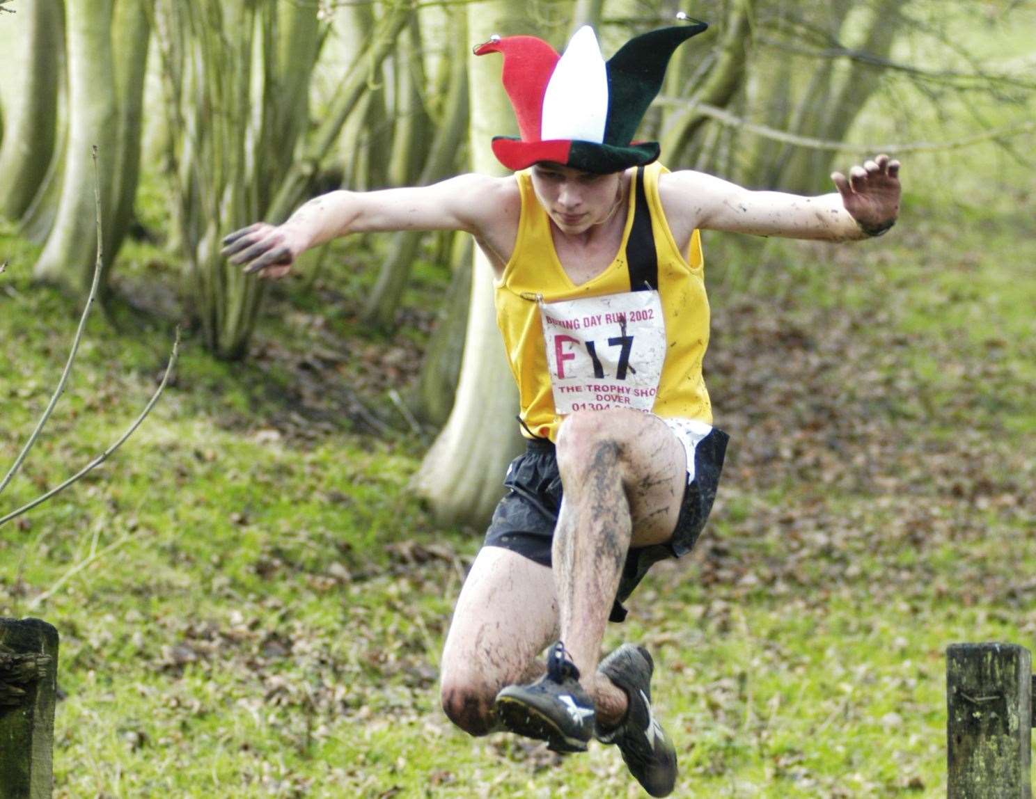 The Boxing Day run takes participants around the village of Saltwood, including muddy fields and footpaths