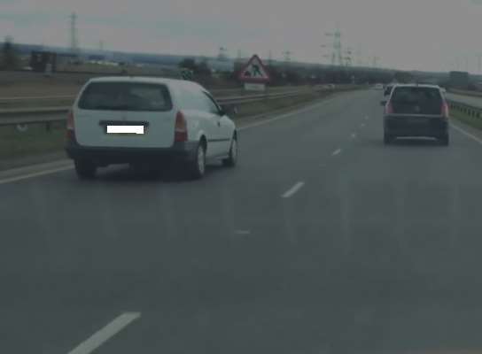 The white van undertaking on the Sheppey Crossing