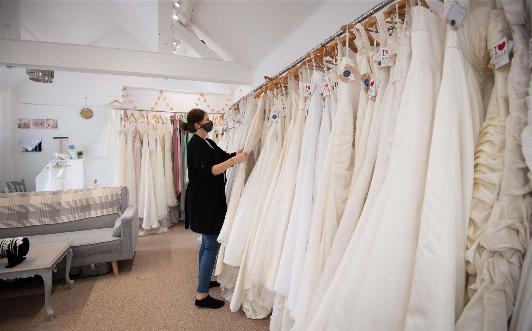 Life has been different in bridal shops (Joe Giddens/PA)