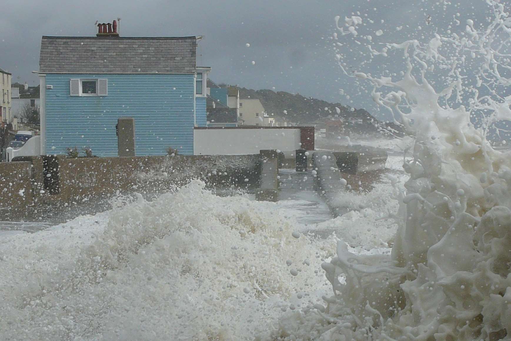 A storm lashes Sandgate. Stock photo by Gillian Bond