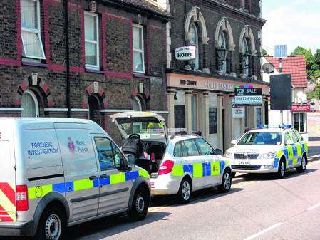 Police at the South Eastern Hotel