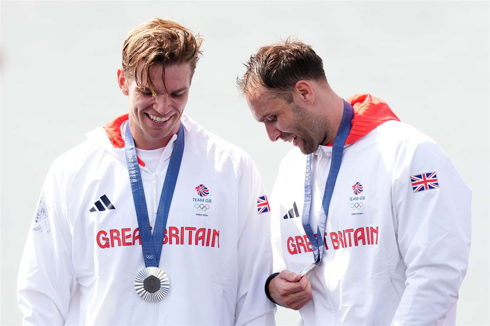 Ollie Wynne-Griffith and Tom George took silver in the men’s pair (John Walton/PA)