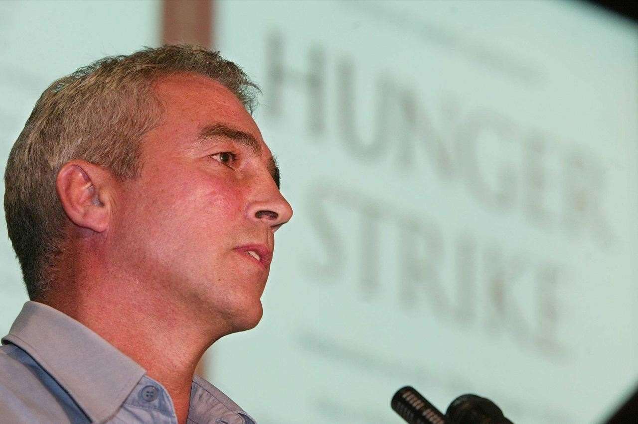 Pat Sheehan at a meeting in west Belfast in 2010 where Sinn Fein members selected him to replace Gerry Adams as a Stormont MLA for west Belfast (PA)