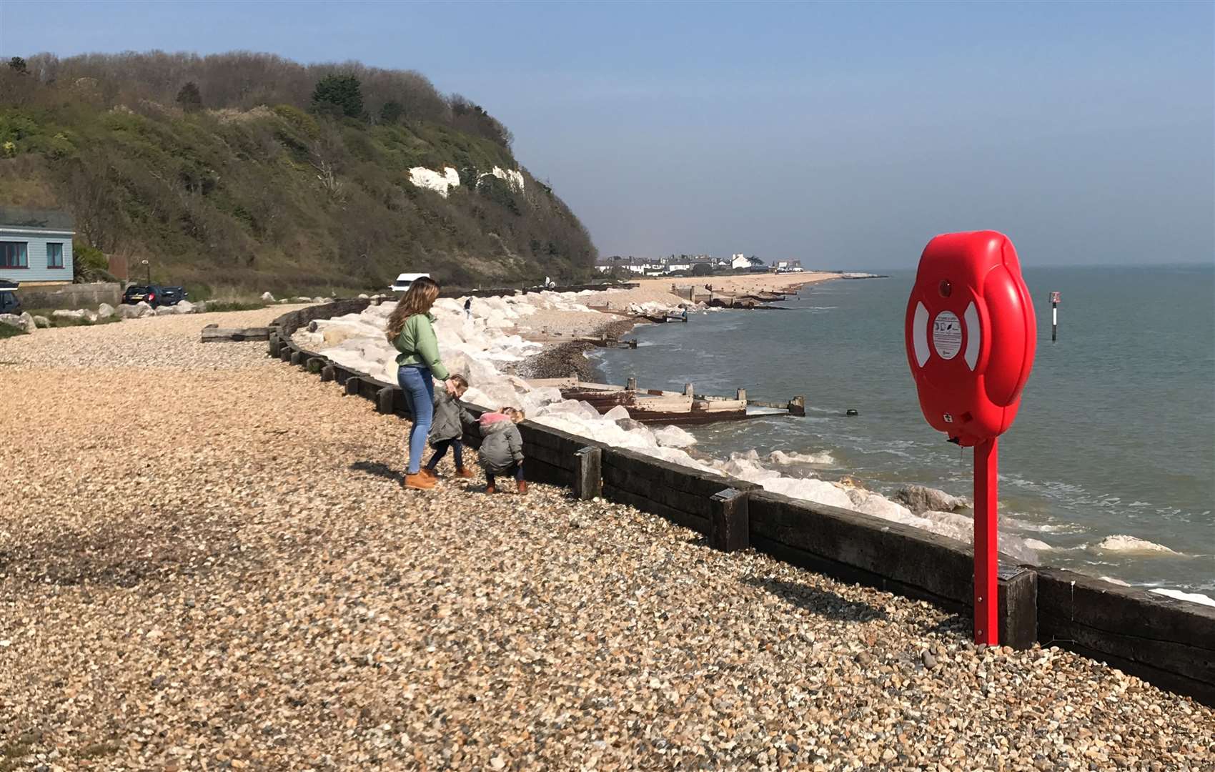Oldstairs Bay in Kingsdown attracts families and swimmers and the lifebuoy is designed to help anyone who gets into difficulty