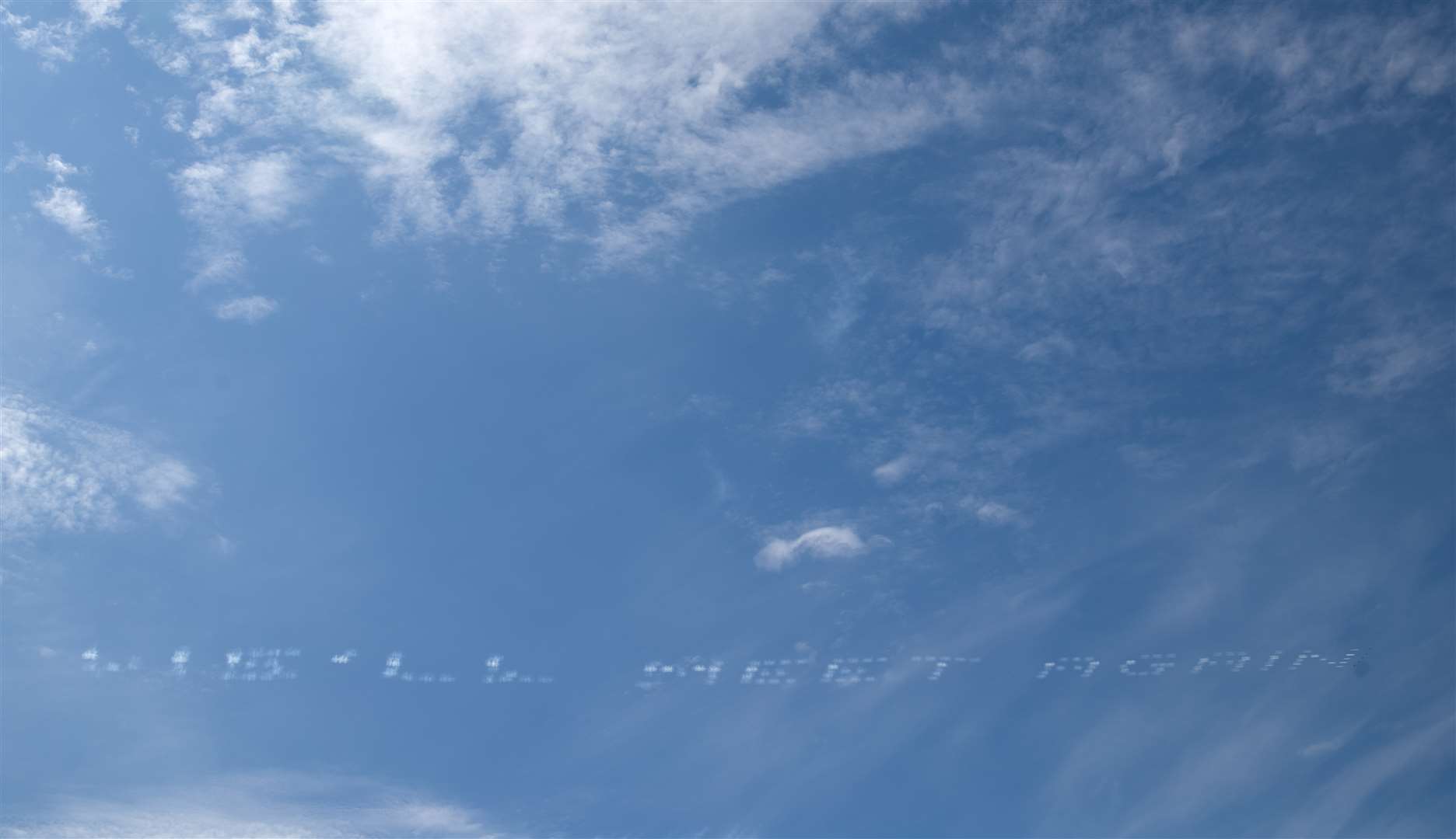 Aircraft over Henstridge airfield in Somerset write a VE Day 75th anniversary message in the sky using skytyping (Andrew Matthews/PA)