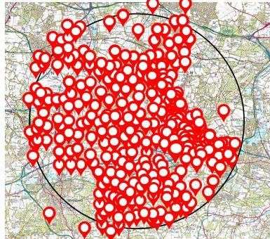 Locations identified by Kent Police in the search for Sarah Wellgreen