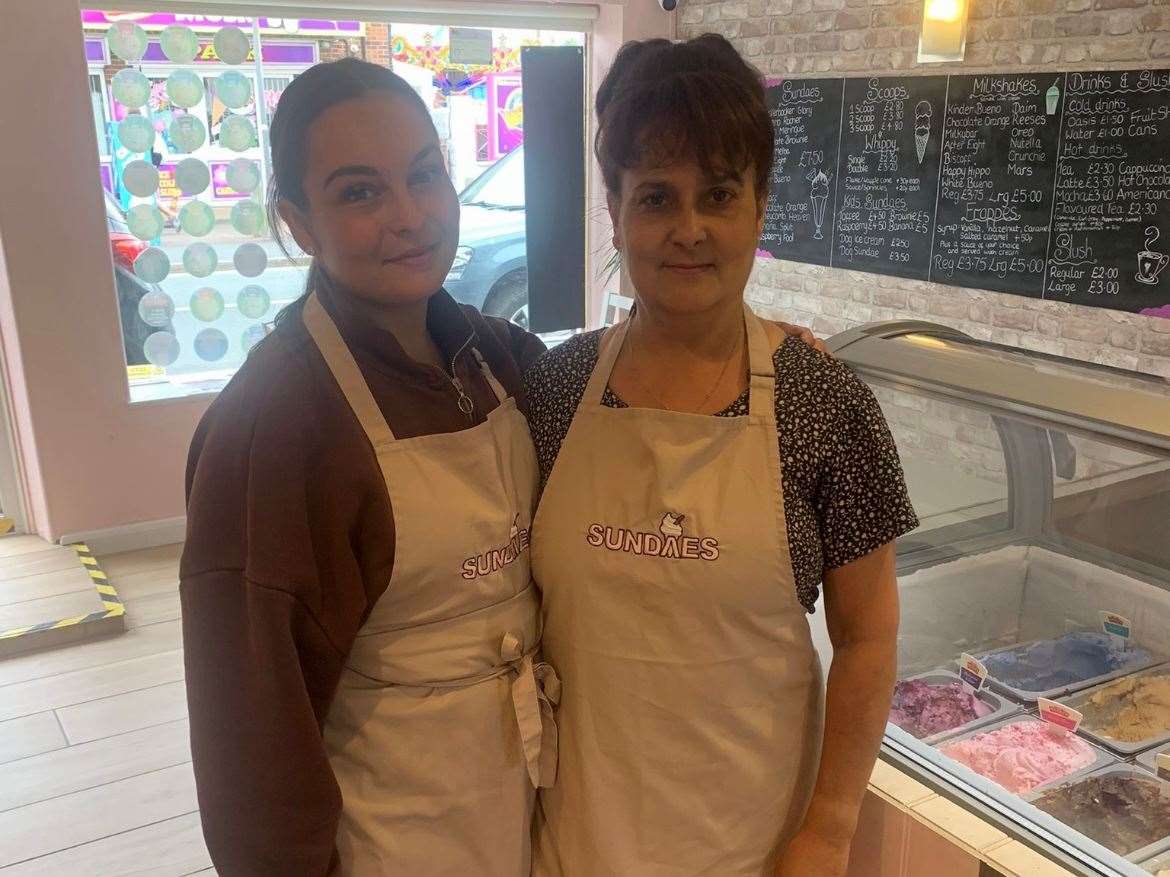 Chimene, left, and Cleo Proctor own Sundaes in Dymchurch high street