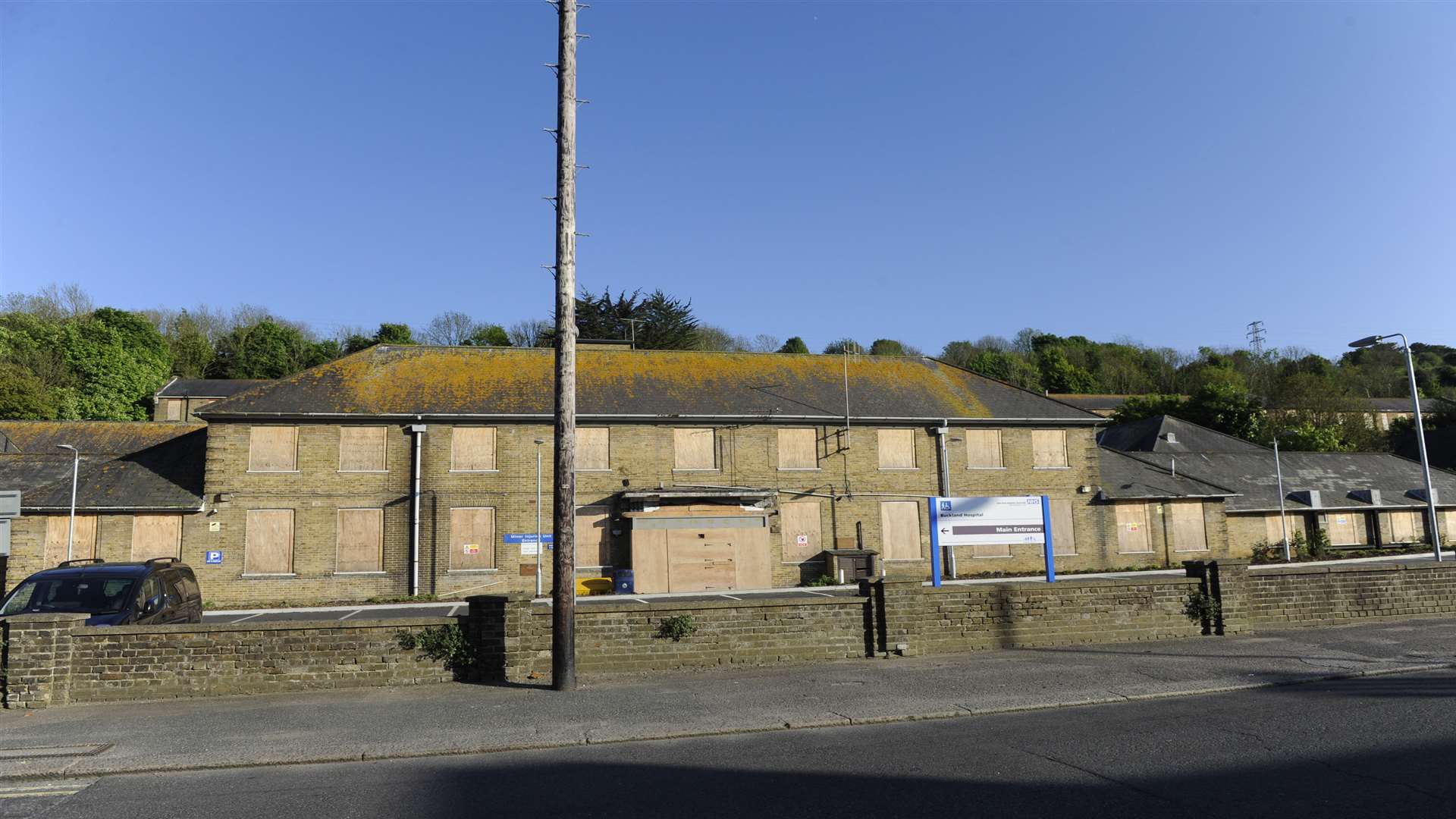 The old Buckland Hospital photographed in May last year