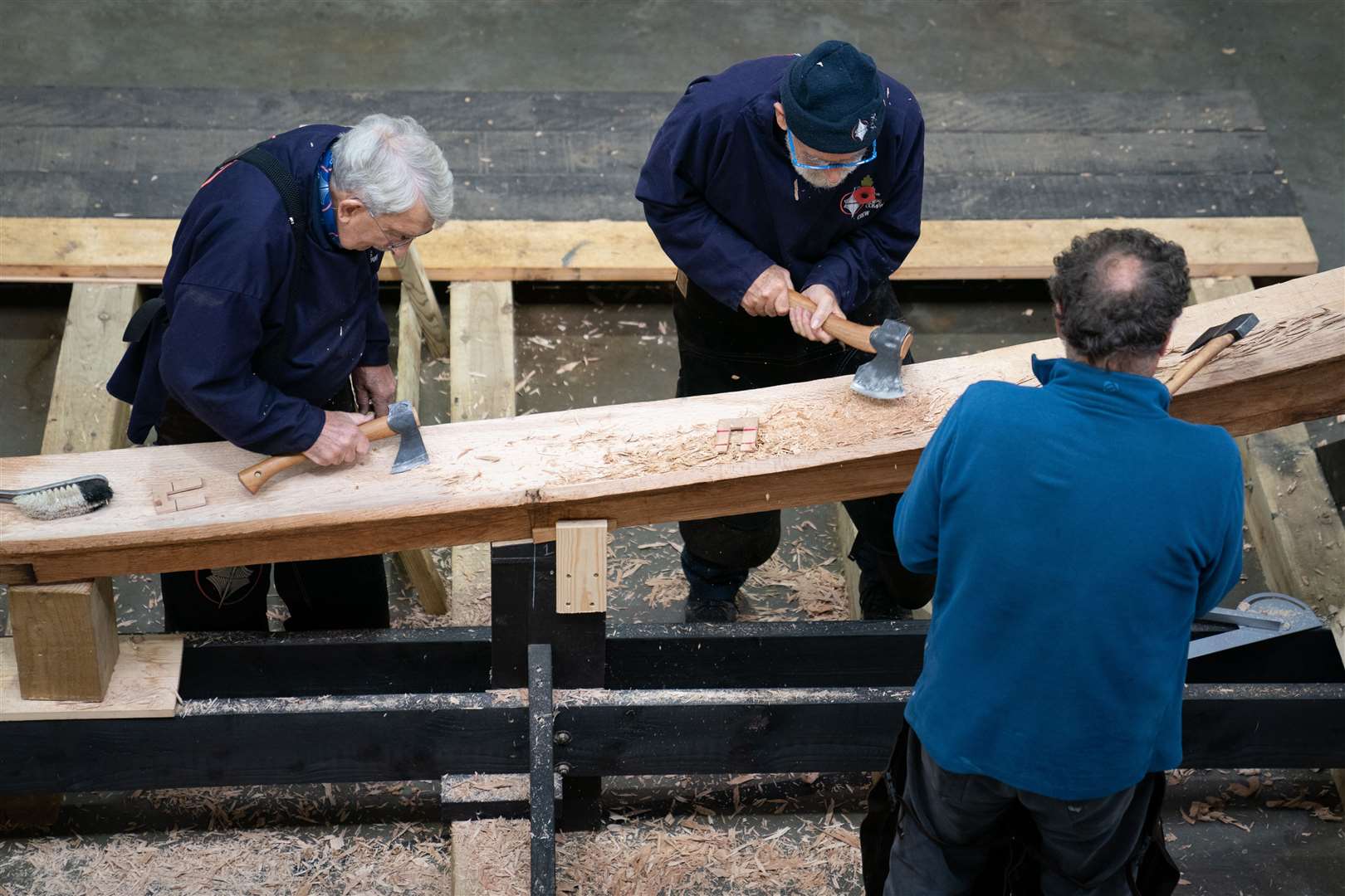 A company of 80 or more rowers are to be trained to test the performance of the longship (Joe Giddens/PA)