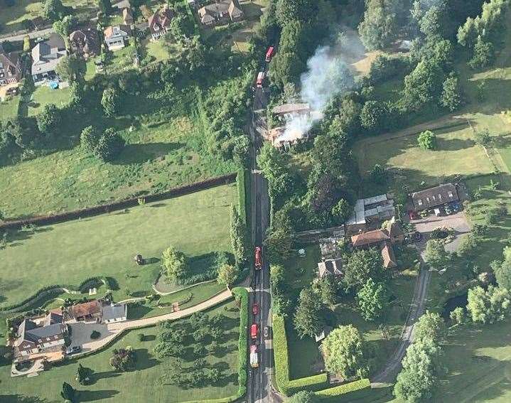 The road remains closed to traffic today. Picture: Oliver Holmes