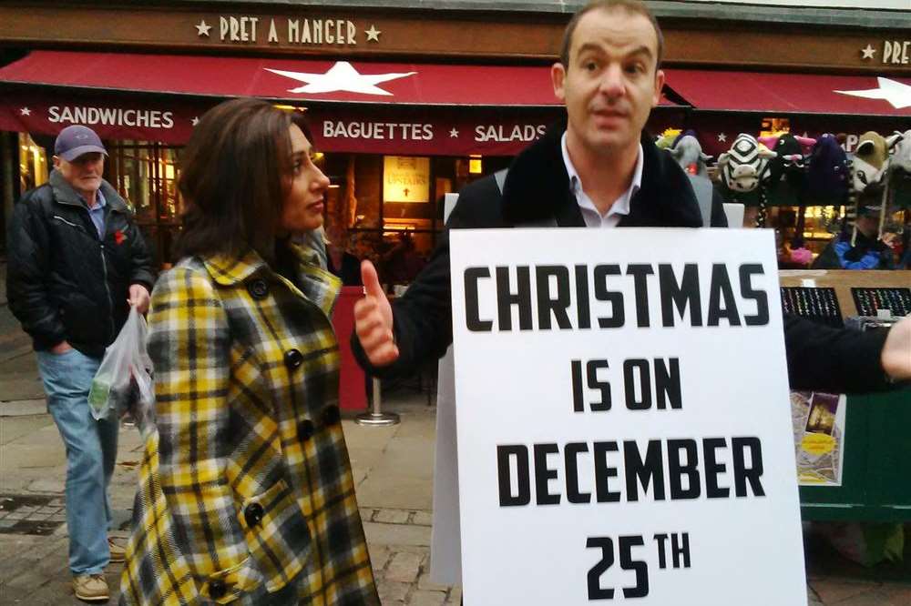 TV money expert Martin Lewis filming in Canterbury