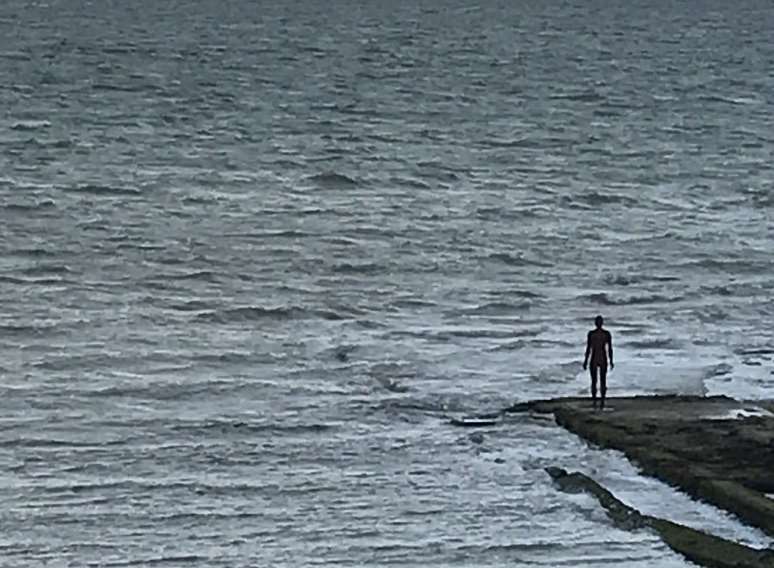 Antony Gormley's statue in place in Margate