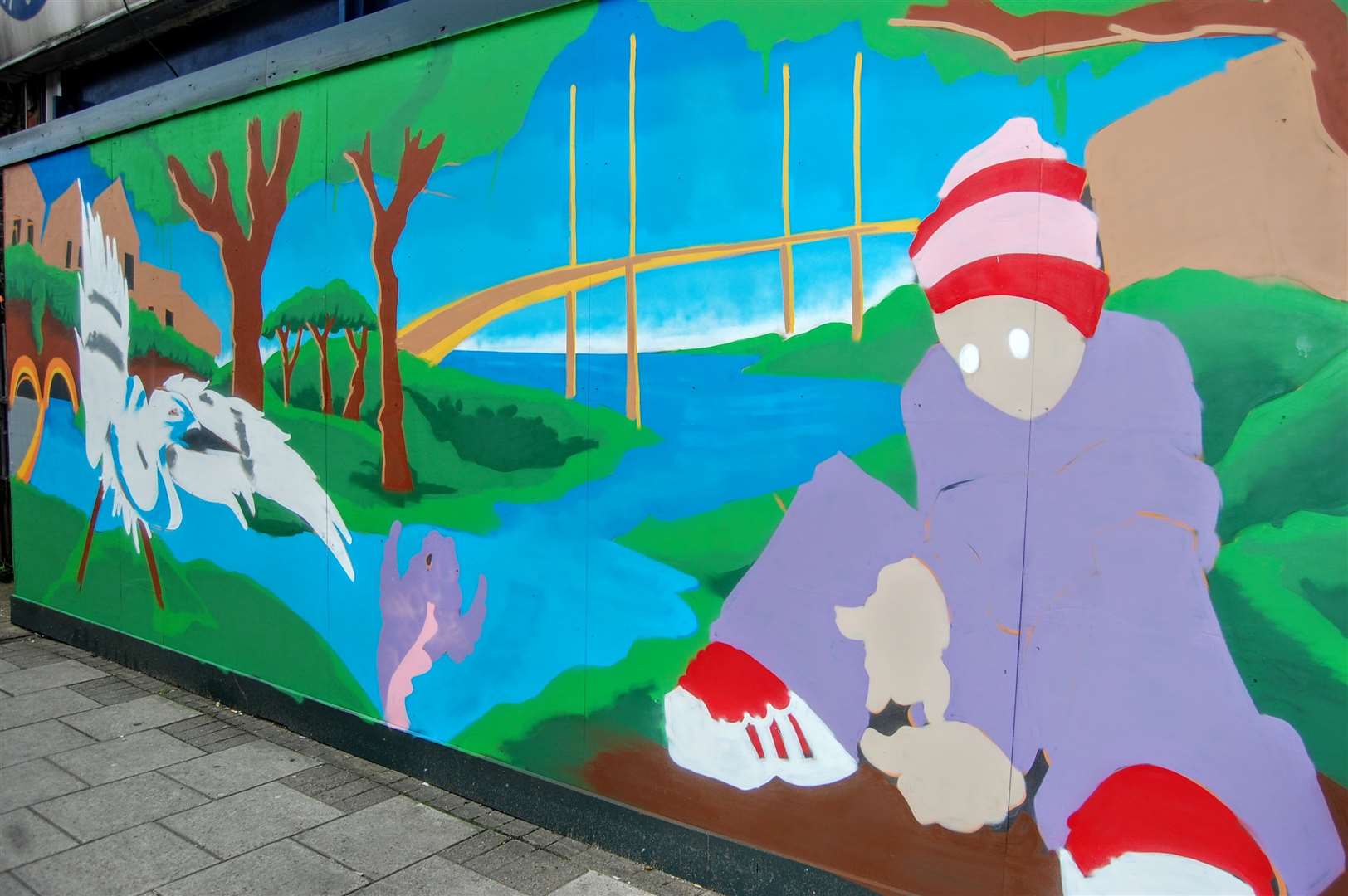 Hoardings in Lowfield Street have been spruced up thanks to a collaborative project by some of Dartford's most talented artists.