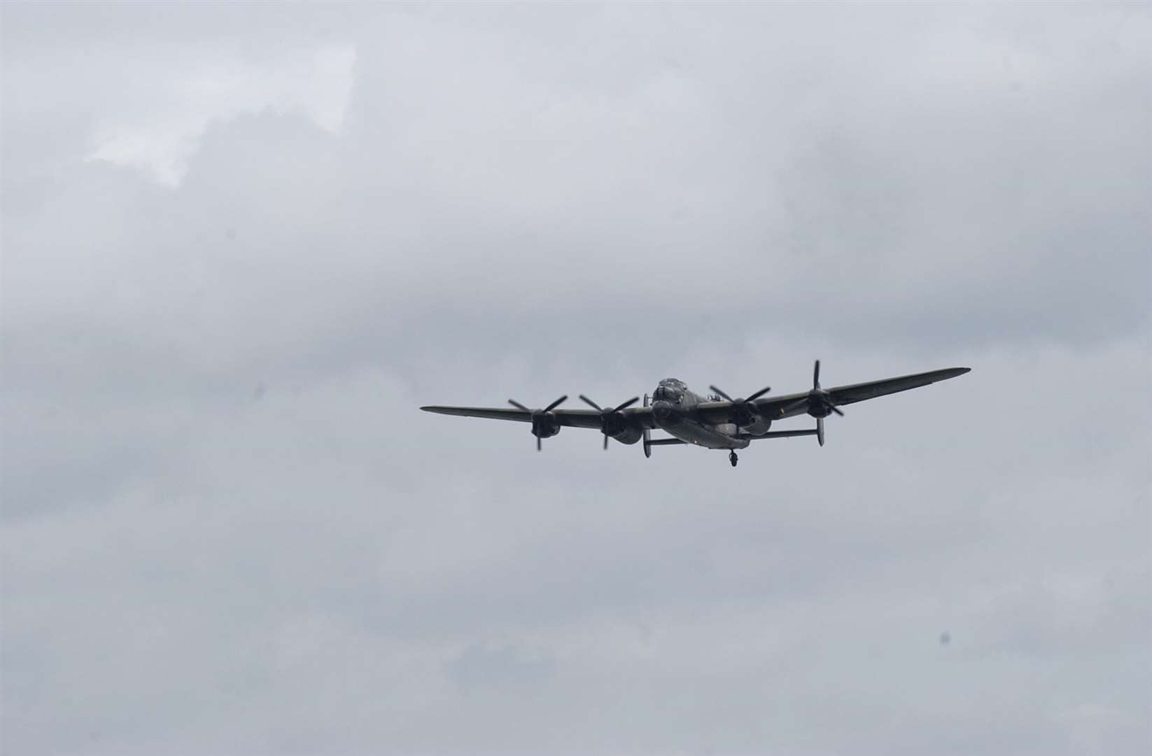 Lancaster bomber flypast at Reculver