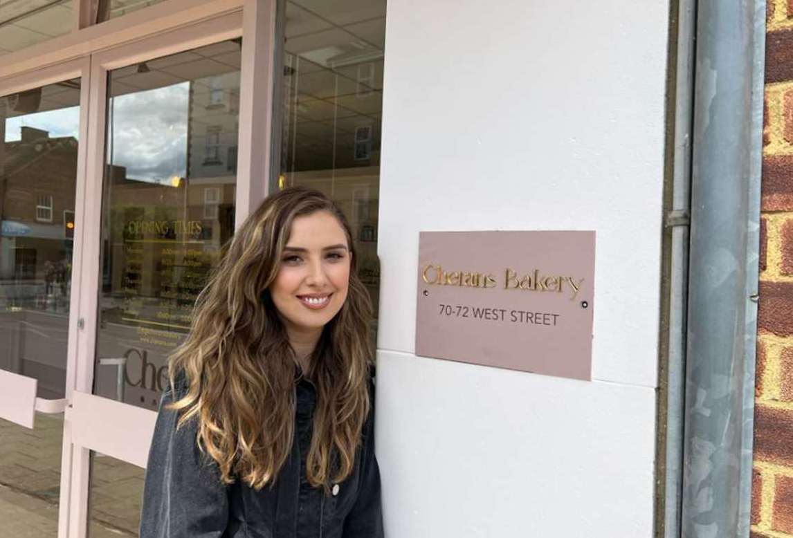 Cheran Friedman outside her sole Cheran's Bakery in Sittingbourne. Picture: Megan Carr