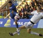 Andy Barcham wraps up the points for Gillinghanm by scoring the third goal