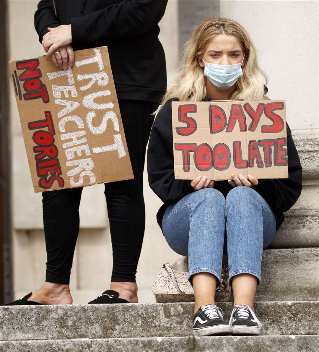 Students take part in a protest in Millennium Square, Leeds (Danny Lawson/PA)