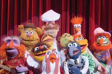 Floyd Pepper, Fozzie Bear, Lew Zealand, Janice, Swedish Chef, Camilla The Chicken, Dr Bunsen Honeydew, Gonzo, Scooter, Beaker and Dr Teeth. PA Photo/Disney Enterprises Inc