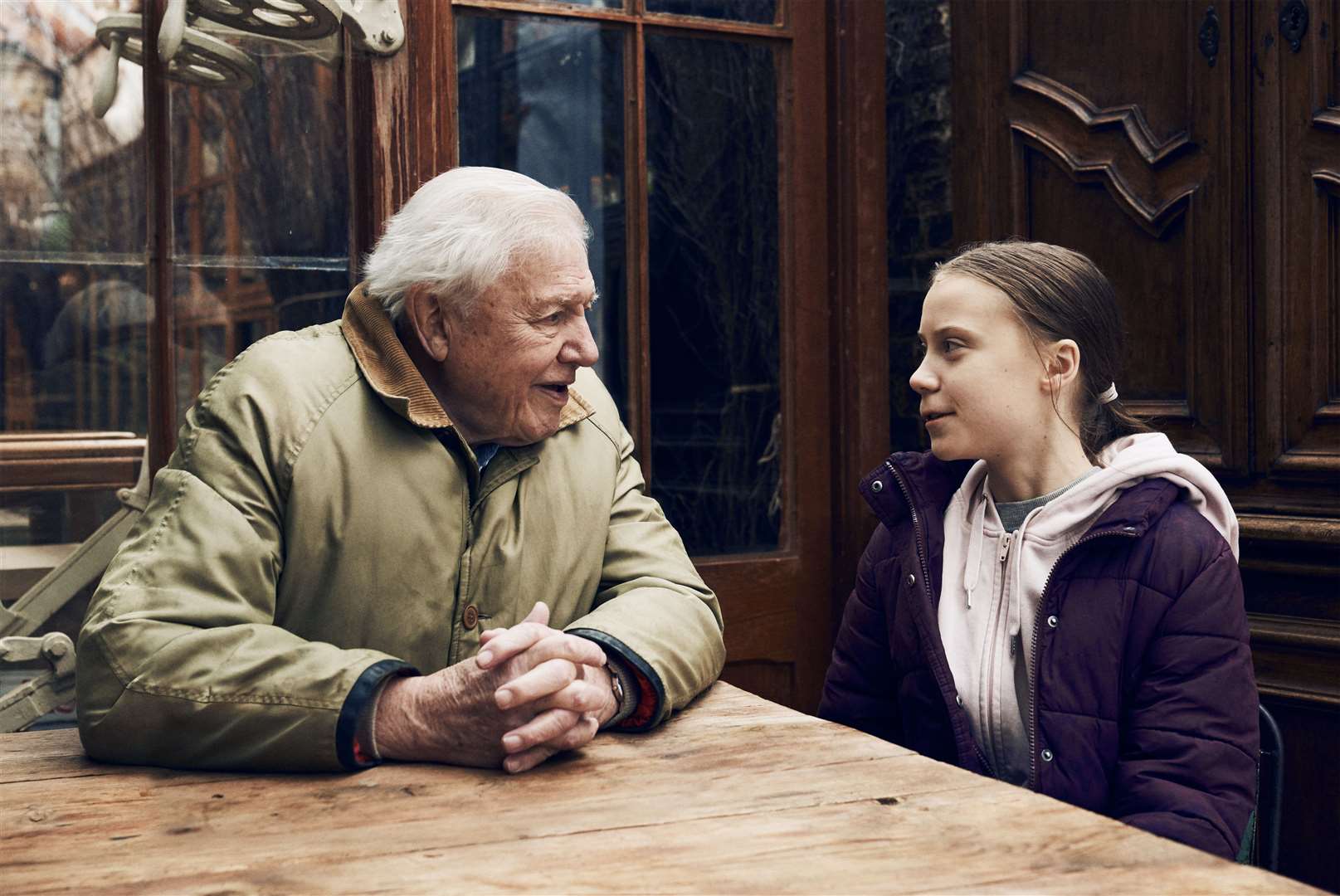 Greta Thunberg with Sir David Attenborough (Alex Board/BBC/PA)