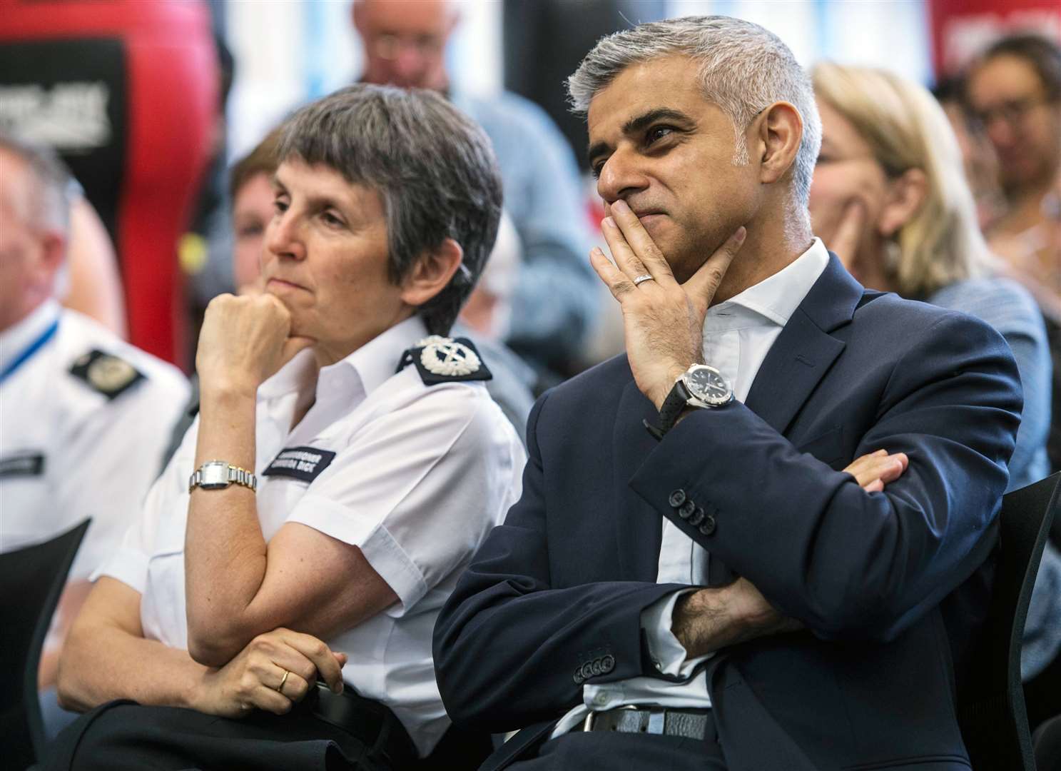 Sadiq Khan has backed the Met Police Commissioner and her officers over the policing of the Euro 2020 final (Lauren Hurley/PA)