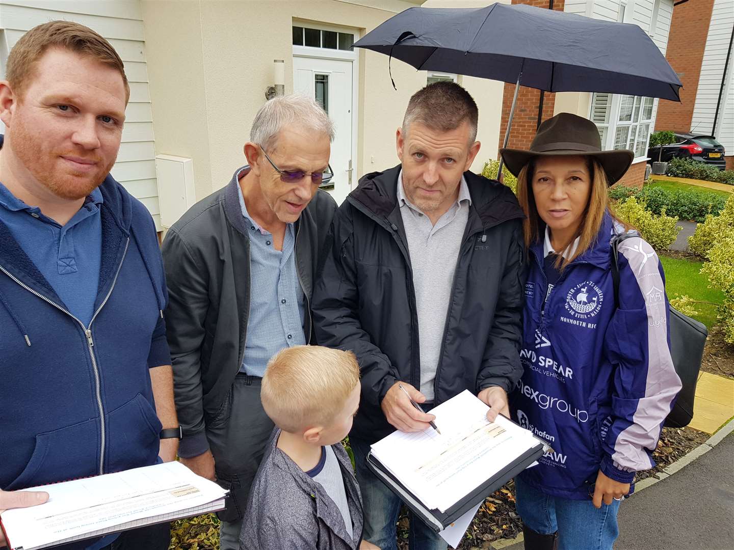 Helen Grant in The Orchards, Allington, with Steve Zoghob, Colin Mattingly and Neil Hammond (left to right) (20394680)