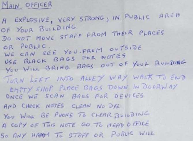 The letter written by Reginald Esqulant. Picture: Kent Police
