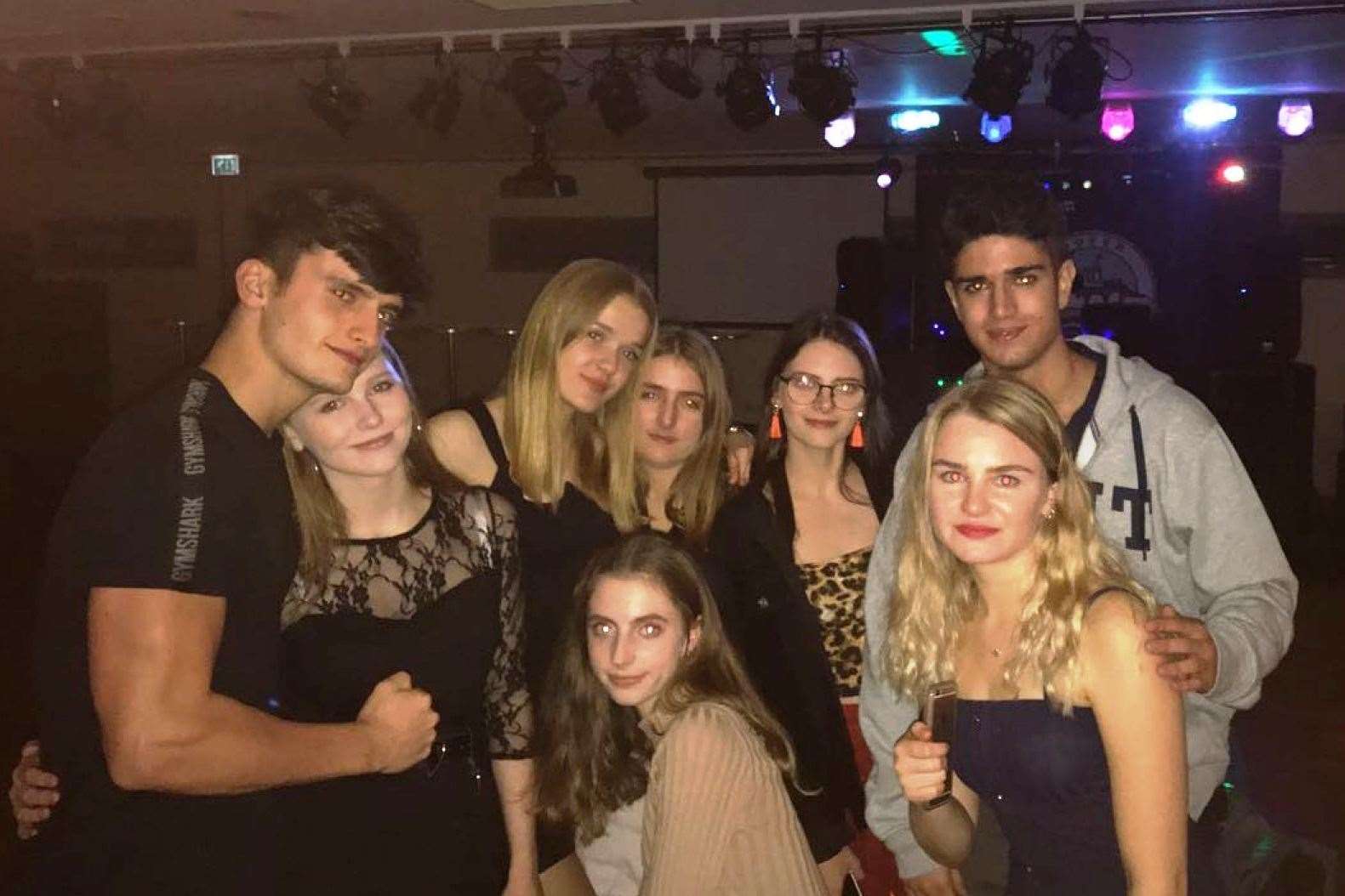Iulian with pals at his 17th birthday party (Picture: Gheorghe Barascu)