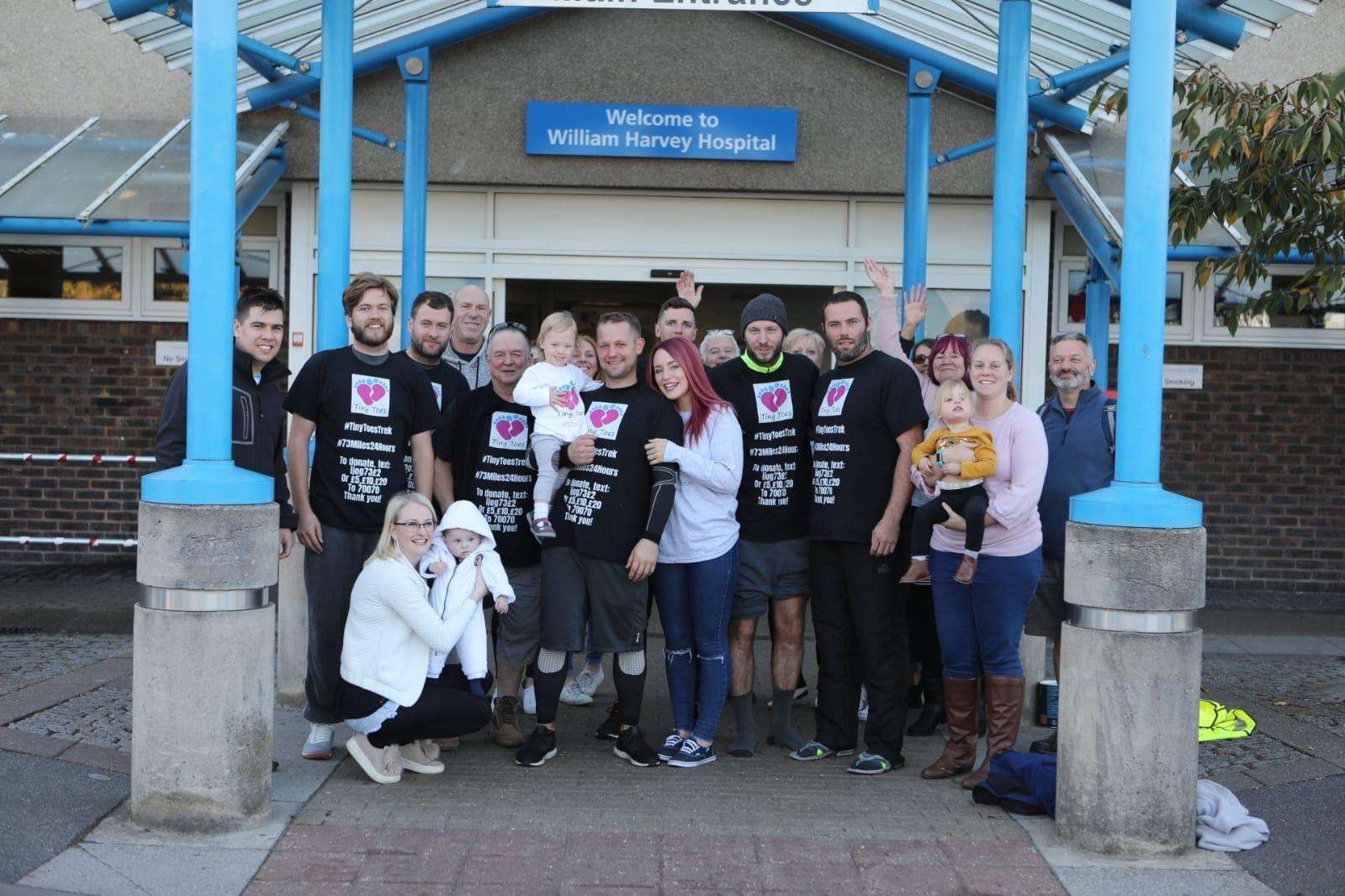 The fundraising team outside the William Harvey Hospital. Picture: RG Studios Photographic