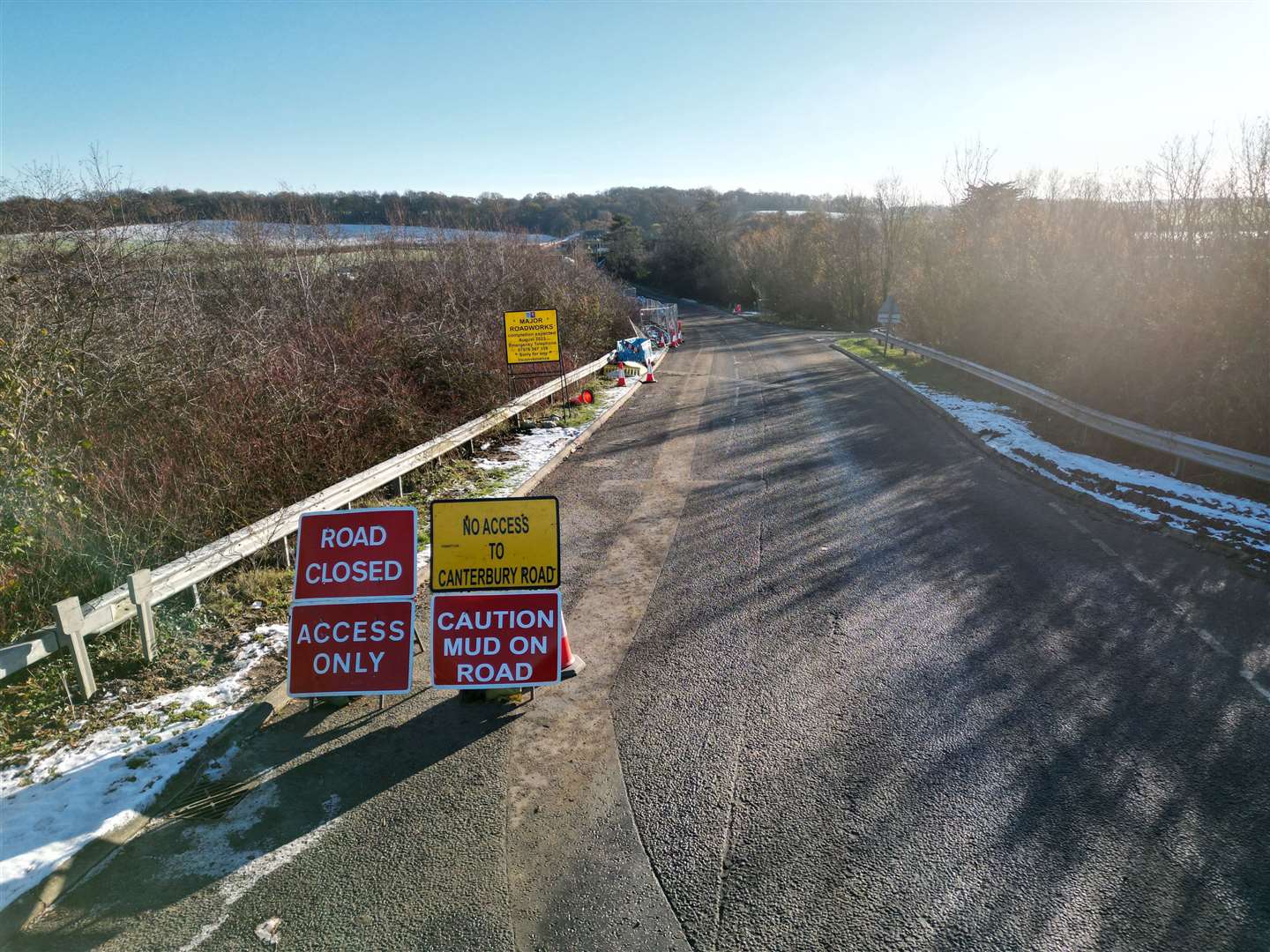 Bullockstone Road in Herne Bay is not due to reopen until the summer. Picture: Barry Goodwin