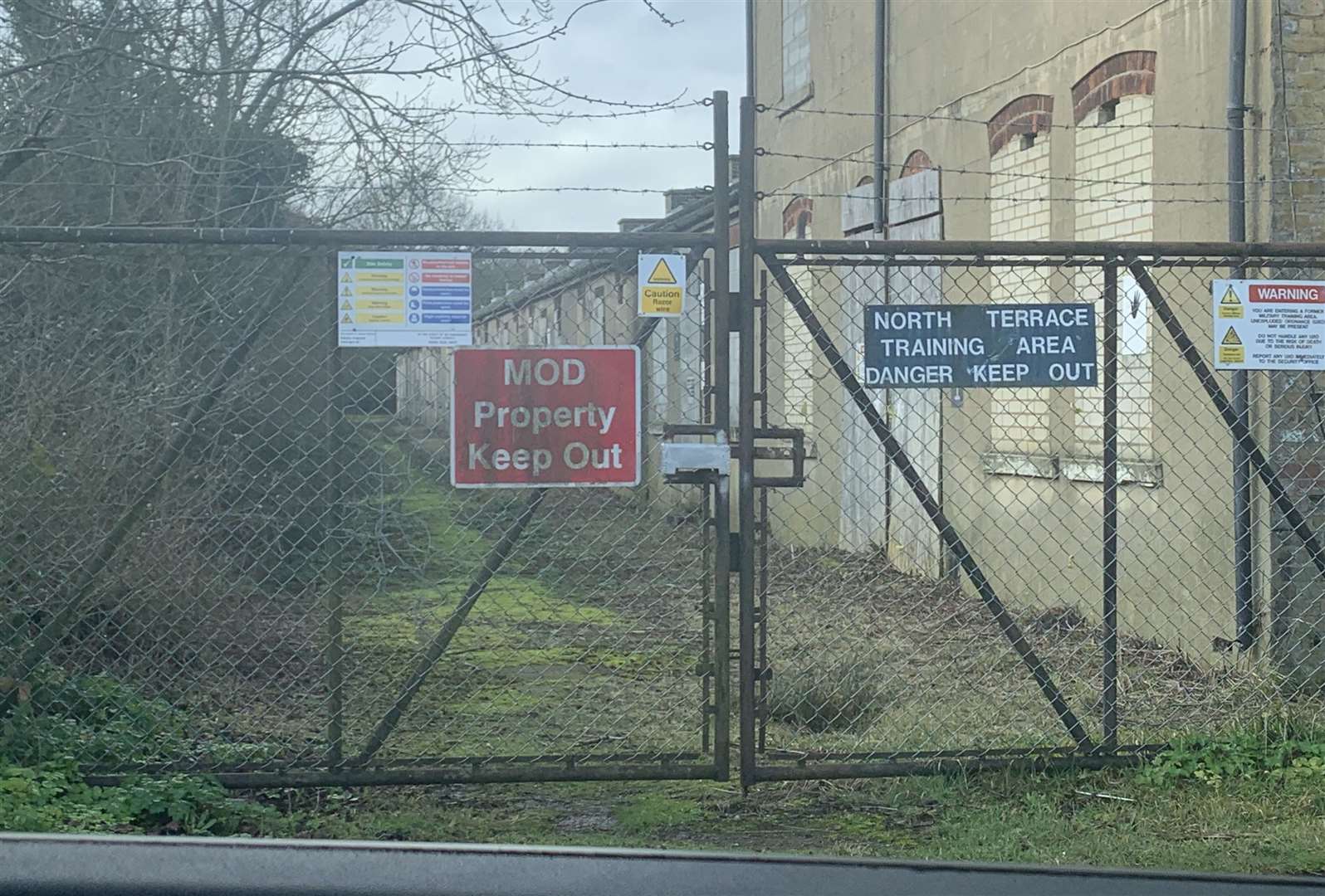 Much of the former military camp in Lodge Hill Lane, Chattenden, is shut off to the general public