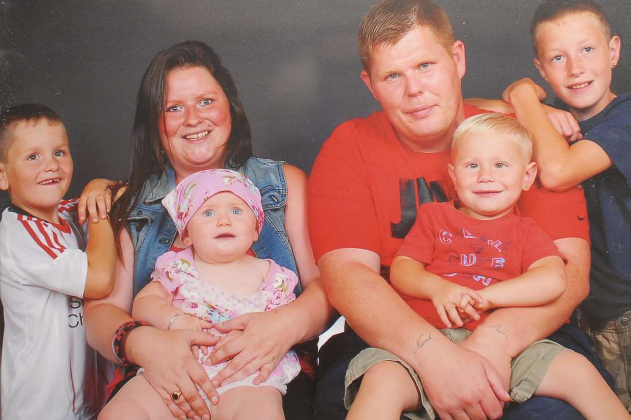 Family man John O’Donohue in a family picture with Zoe French and children