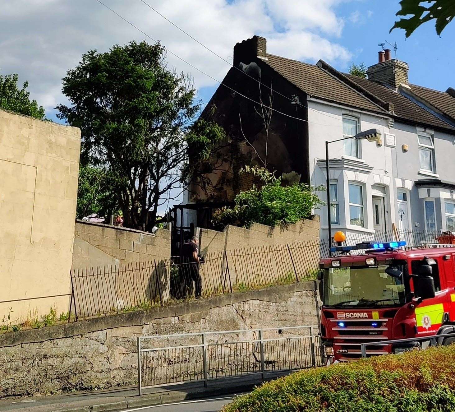 A fire has broken out in Magpie Hall Road, Chatham. Picture: George Atzev