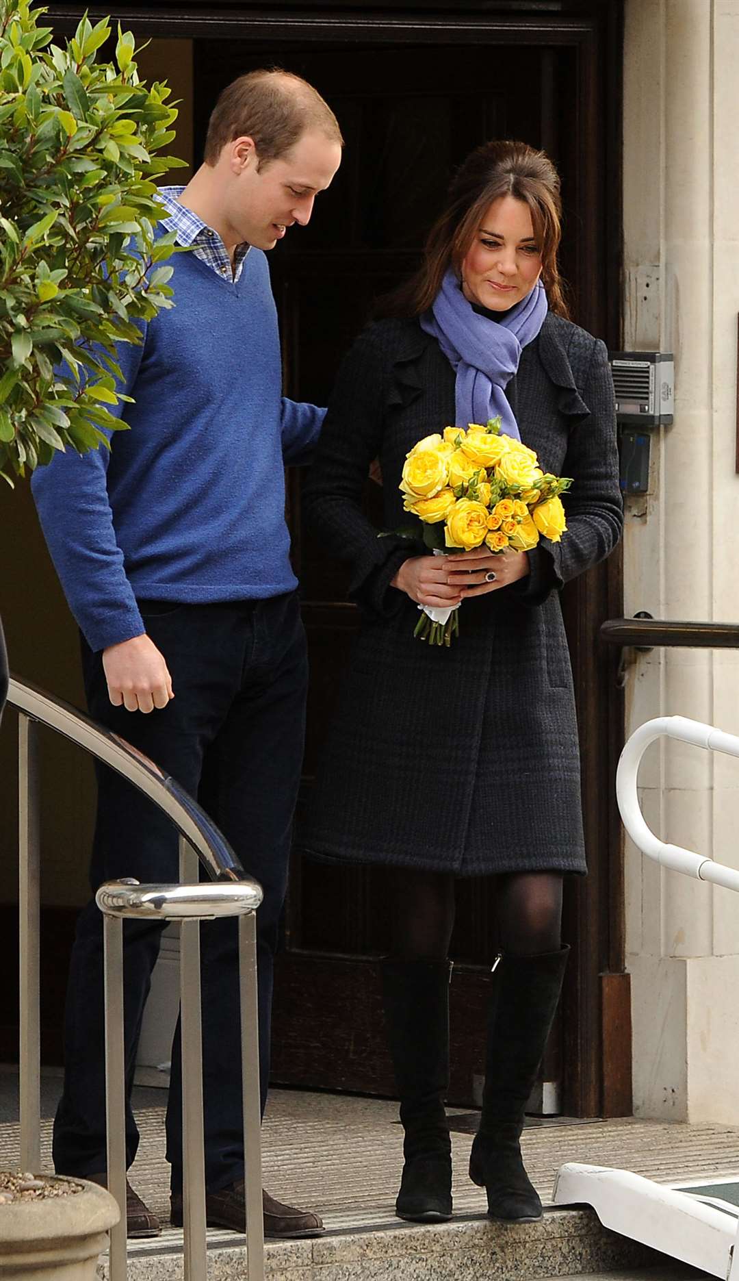 Kate leaving King Edward VII’s Hospital after being admitted with severe morning sickness in 2012 (Andrew Matthews/PA)